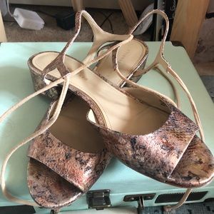 Anthropologie heeled lace up sandal